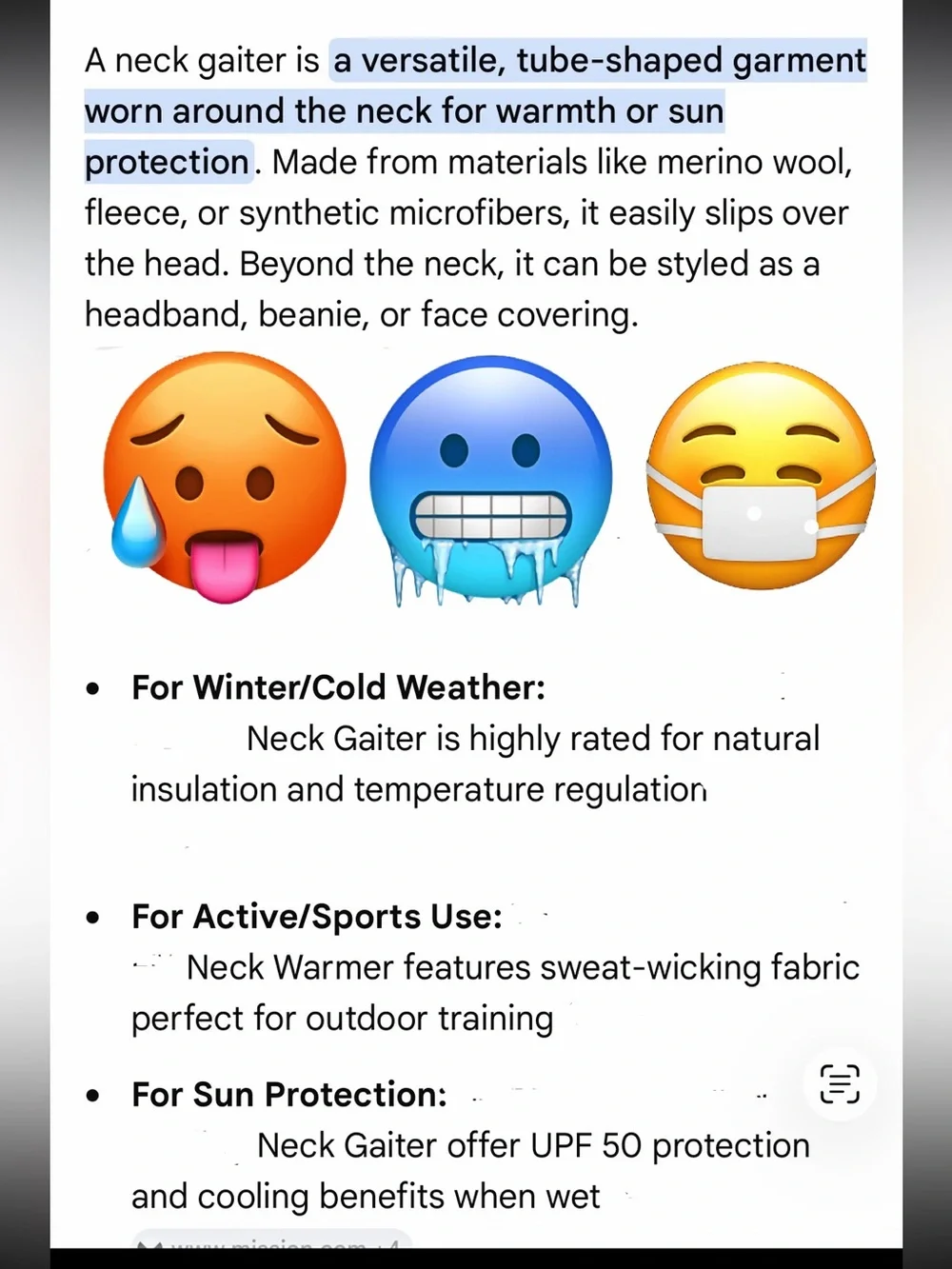 Neck Gaiter - NIP Assorted Colors (Red, Blue, White, Orange, Gray, Black, Green)